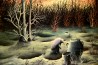 Der Tod - surreale Waldlandschaft, Bojan Bjelo Vuk, 1980