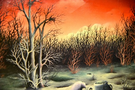 Der Tod - surreale Waldlandschaft, Bojan Bjelo Vuk, 1980