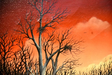 Der Tod - surreale Waldlandschaft, Bojan Bjelo Vuk, 1980