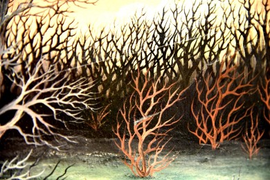 Der Tod - surreale Waldlandschaft, Bojan Bjelo Vuk, 1980