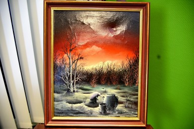 Der Tod - surreale Waldlandschaft, Bojan Bjelo Vuk, 1980