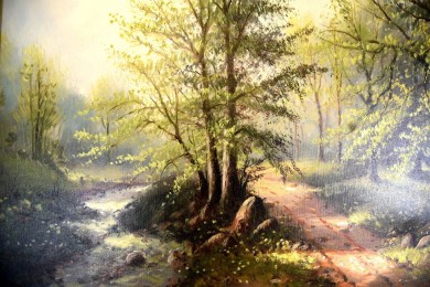 Waldweg am Bach, Helmut Kips, 1967