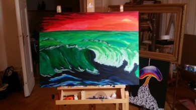 Grüne Wellen (GREEN OCEAN), René Schumann, 2018