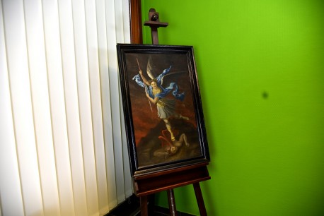 St. Michael und der Teufel, unsign., 1890