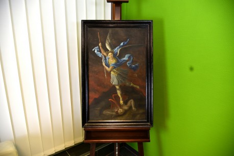 St. Michael und der Teufel, unsign., 1890