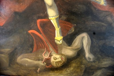 St. Michael und der Teufel, unsign., 1890