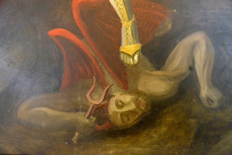 St. Michael und der Teufel, unsign., 1890