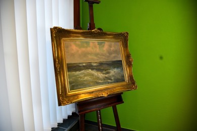 Wildes Meer, brausende Wellen, V. Burk, 1910