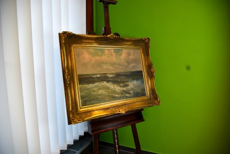 Wildes Meer, brausende Wellen, V. Burk, 1910