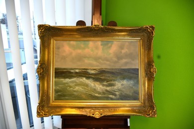 Wildes Meer, brausende Wellen, V. Burk, 1910