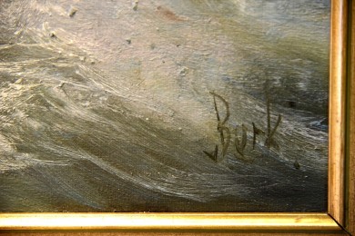 Wildes Meer, brausende Wellen, V. Burk, 1910