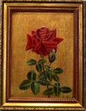 Rose auf Gold, Stillleben, A. Bach, 1905