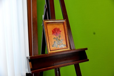 Rose auf Gold, Stillleben, A. Bach, 1905