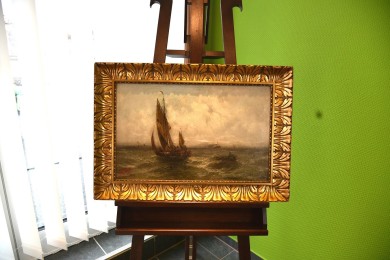 Fischer, Segler und Kutter auf hoher See bei schlechtem Wetter, Schittch, 1830