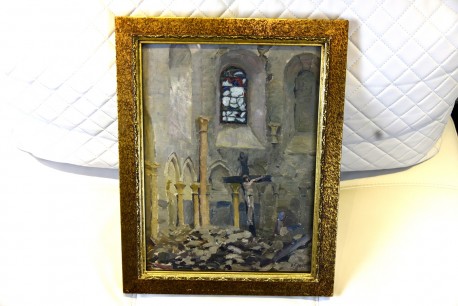 Zerstörte Kirche, Erich Feyerabend, 1915