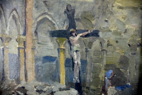 Zerstörte Kirche, Erich Feyerabend, 1915