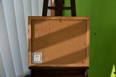 Zwei Eichhörnchen im Baum, F. Freund, 1948