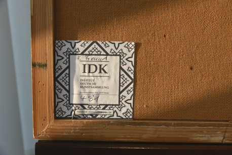 Zwei Eichhörnchen im Baum, F. Freund, 1948