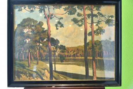 Historischer Kunstdruck, Leistikow, Walter, "Grunewaldsee"