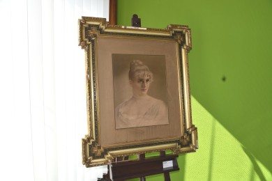 Portrait einer jungen Dame, Ölfarbendruck, Königliches Hof-Kunst-Institut Otto Troitzsch, 1898