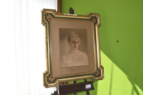 Portrait einer jungen Dame, Ölfarbendruck, Königliches Hof-Kunst-Institut Otto Troitzsch, 1898