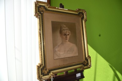 Portrait einer jungen Dame, Ölfarbendruck, Königliches Hof-Kunst-Institut Otto Troitzsch, 1898