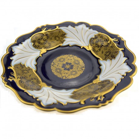 Barocker Zierteller Weimarer Porzellan (echt Kobald)