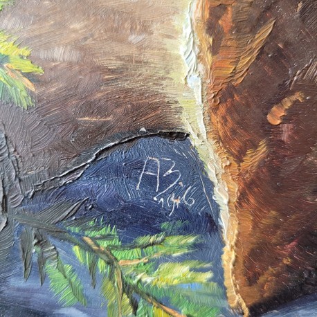 Pilz-Stilleben, August Baumgartner, signiert