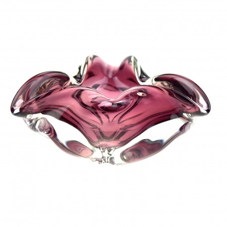 "Violet Swirl" Murano Glas Schale (Handarbeit)