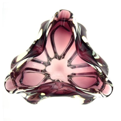 "Violet Swirl" Murano Glas Schale (Handarbeit) "Violet Swirl" Murano Glas Schale (Handarbeit)
