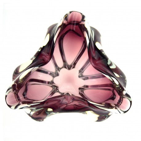 "Violet Swirl" Murano Glas Schale (Handarbeit)