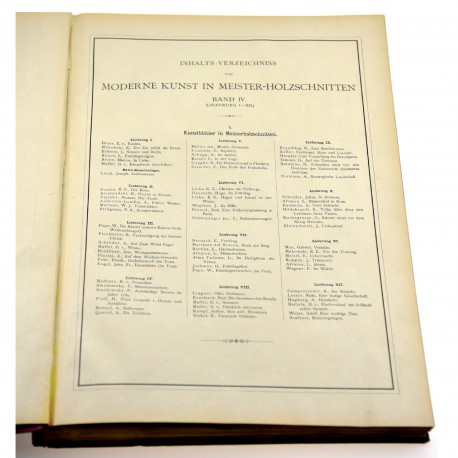 MODERNE KUNST in Meister-Holzschnitten nach Gemälden und Sculpturen berühmter Meister der Gegenwart. III. Band, 1895