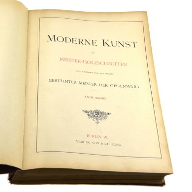 MODERNE KUNST in Meister-Holzschnitten nach Gemälden und Sculpturen berühmter Meister der Gegenwart. XVIII. Band, 1895