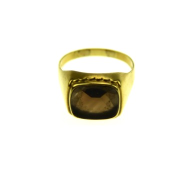 Herren Gold Ring mit Rauchtopas, 8 kt./333