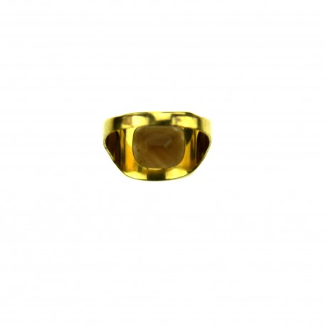 Herren Gold Ring mit Rauchtopas, 8 kt./333