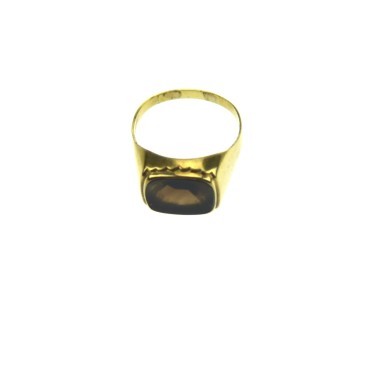 Herren Gold Ring mit Rauchtopas, 8 kt./333