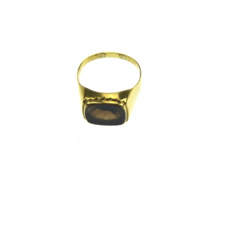 Herren Gold Ring mit Rauchtopas, 8 kt./333